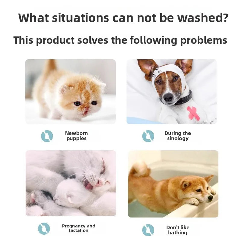 PETCLEAR Waterless Pet Dry Shampoo Powder