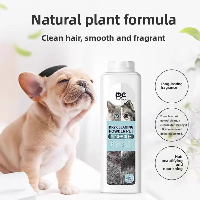 PETCLEAR Waterless Pet Dry Shampoo Powder