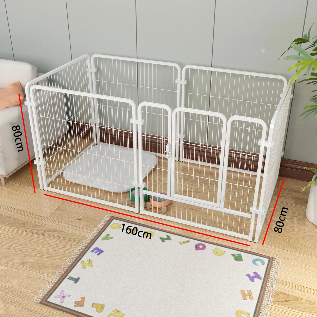 Cat Dog Cages Household Indoor Pet Enclosures Small to Large Dog Enclosures for Free Combination Training and Toilet Isolation