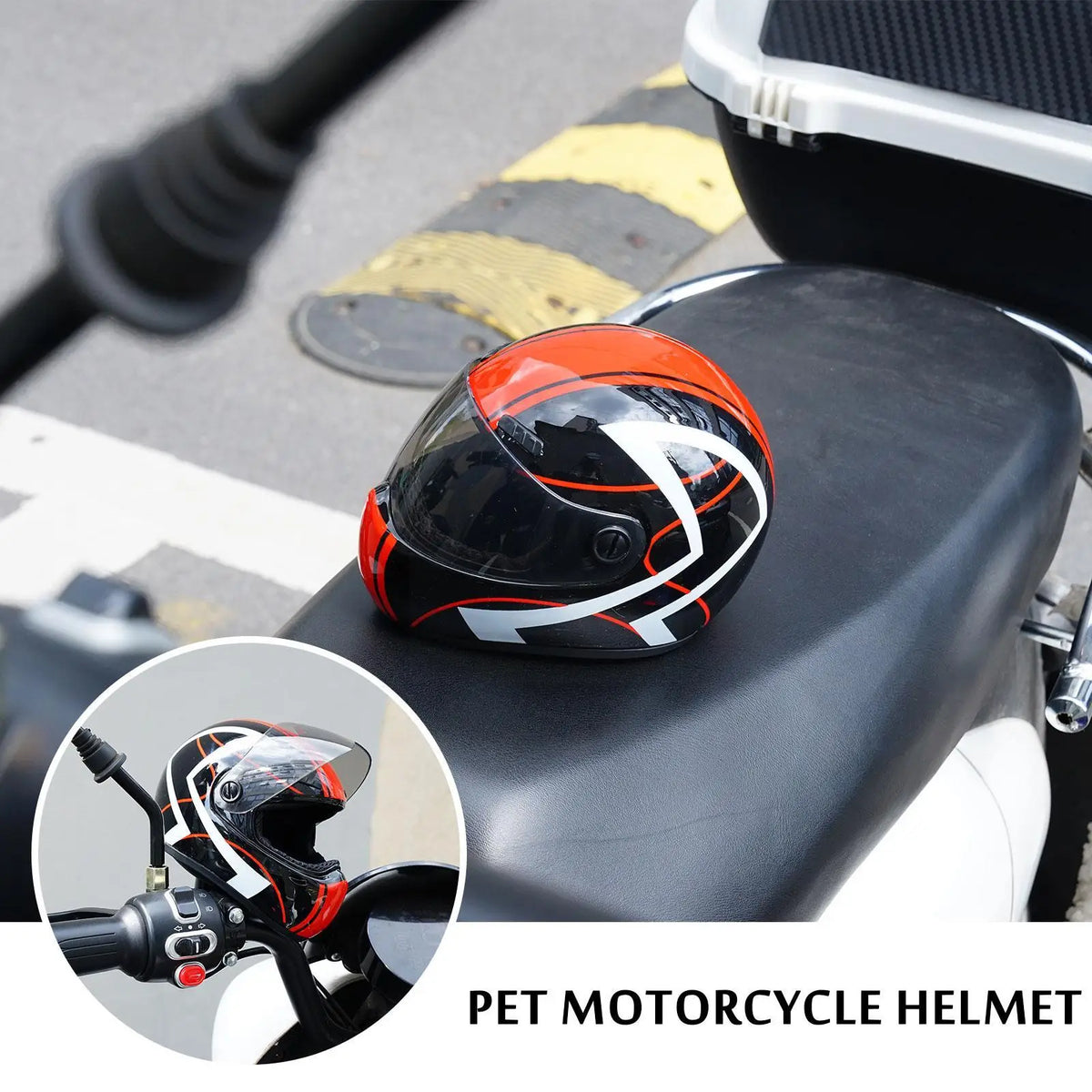 Mini Motorcycle Helmet Costume Prop for Pets