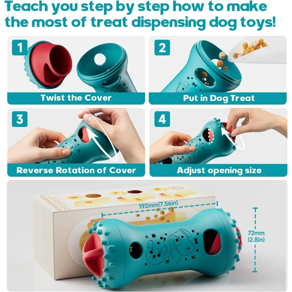 Interactive Dog Toys Adjustable Treat Dispensing Toy To Keep Busy Dog Enrichment for Stimulation Cognitive for Puppy Puzzle Toys