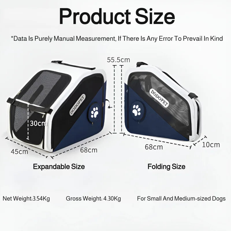Portable Travel Kennel with Escape-Proof Latch