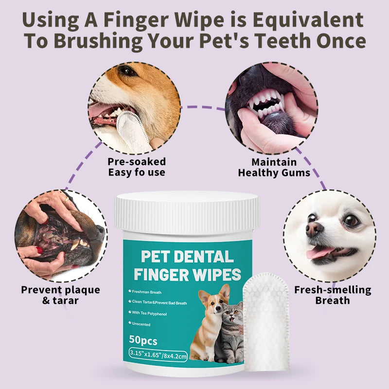 Disposable Pet Finger Cleaning Gloves