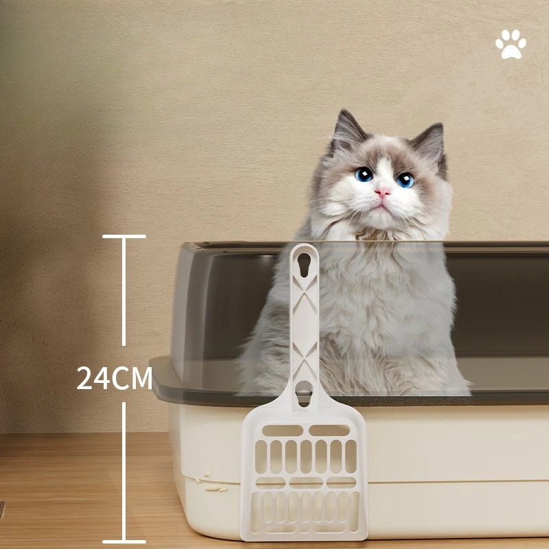 Large Semi Enclosed Cat Litter Box Elevated Open Anti Sand Cat Toilet Detachable Cleaning CatBedpans Large Space Pet Supplies