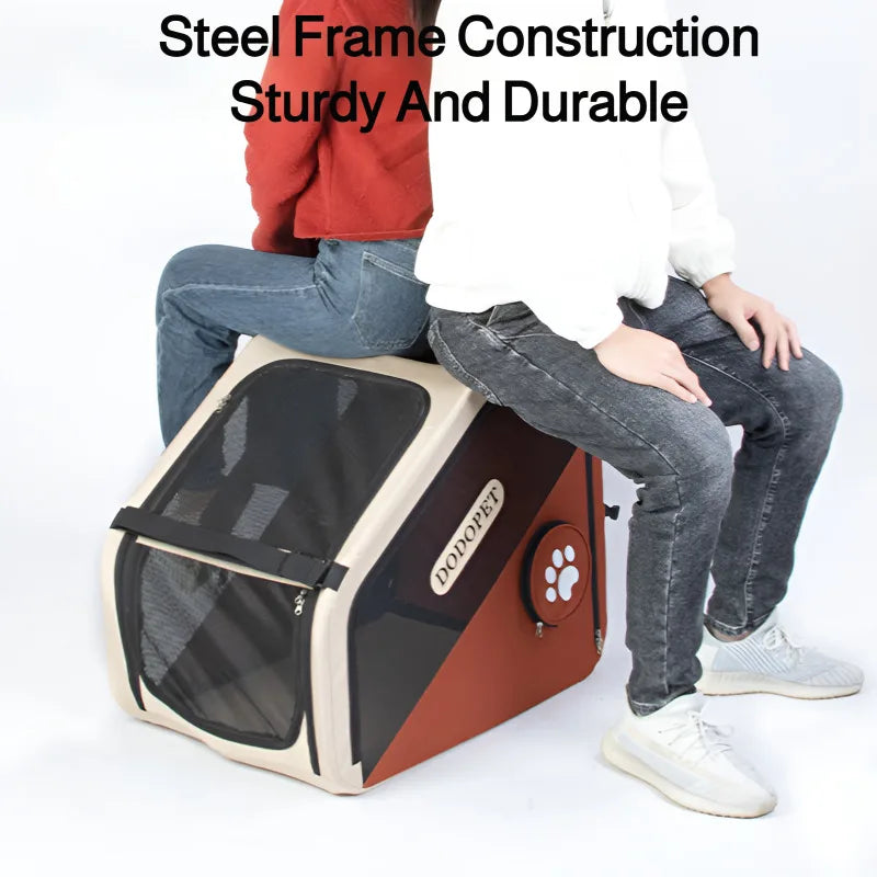 Portable Travel Kennel with Escape-Proof Latch