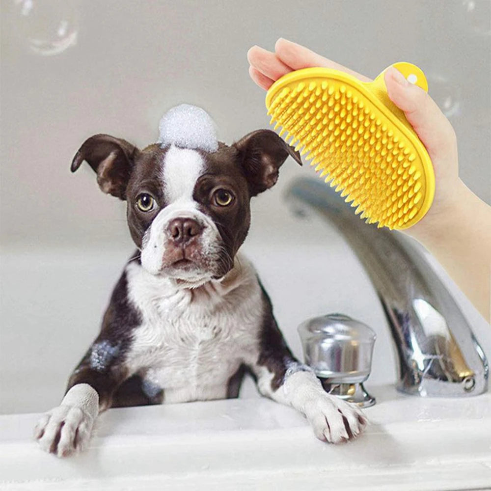 Silicone Pet Bathing & Grooming Gloves
