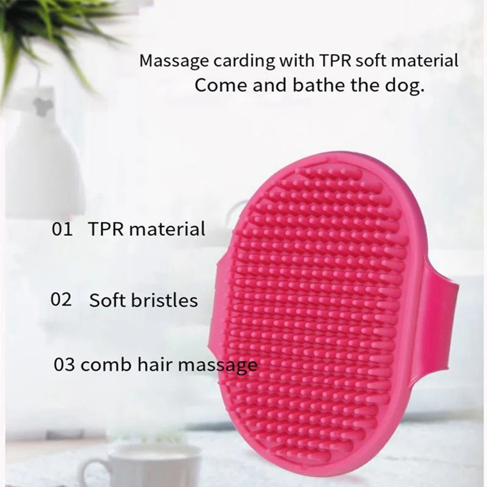 Silicone Pet Bathing & Grooming Gloves