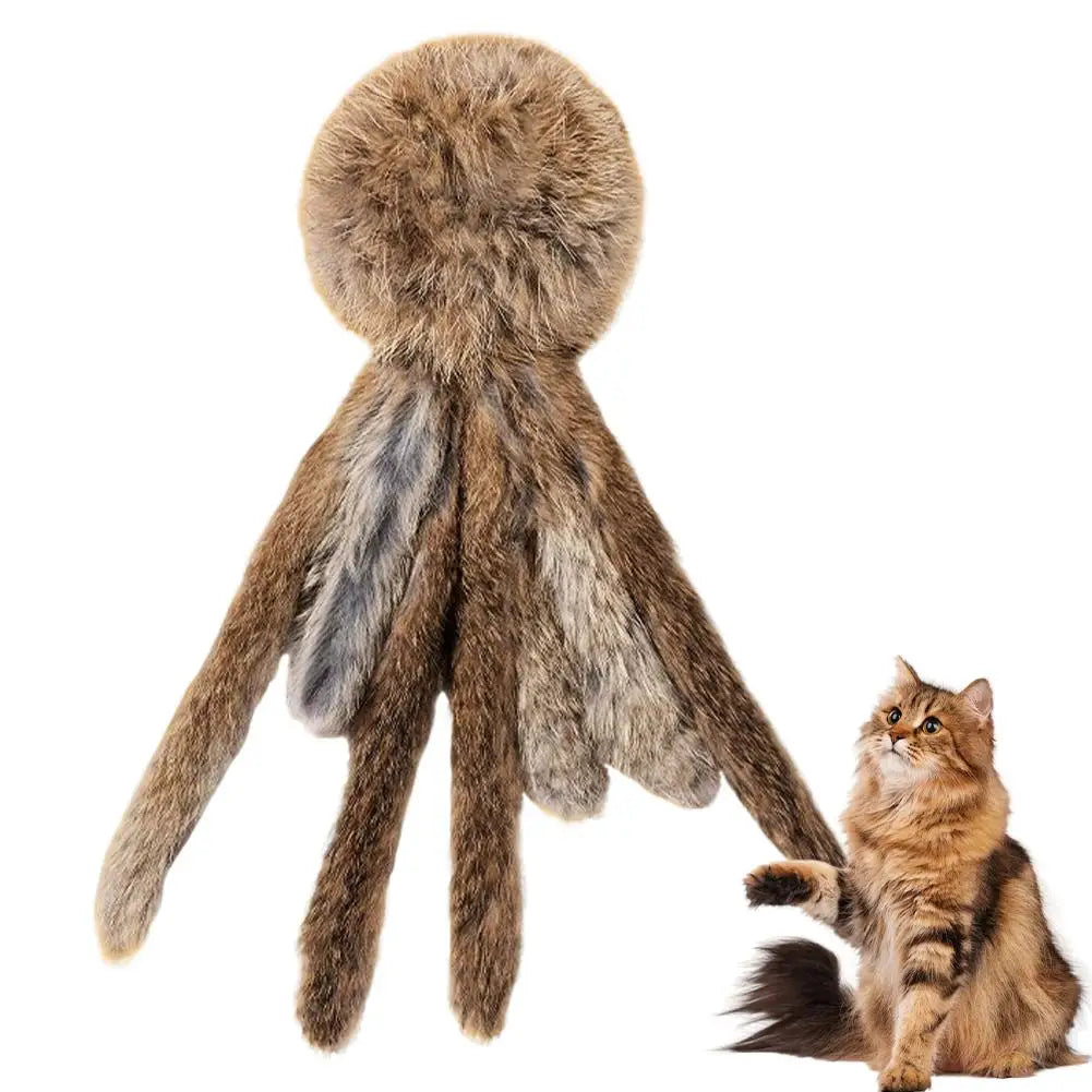 Cat Toy Artificial Rabbit Fur Cat Toys Enrichment Toy Kitten Teaser Wand Self Play Boredom Relief Interactive Cat Toy For Indoor