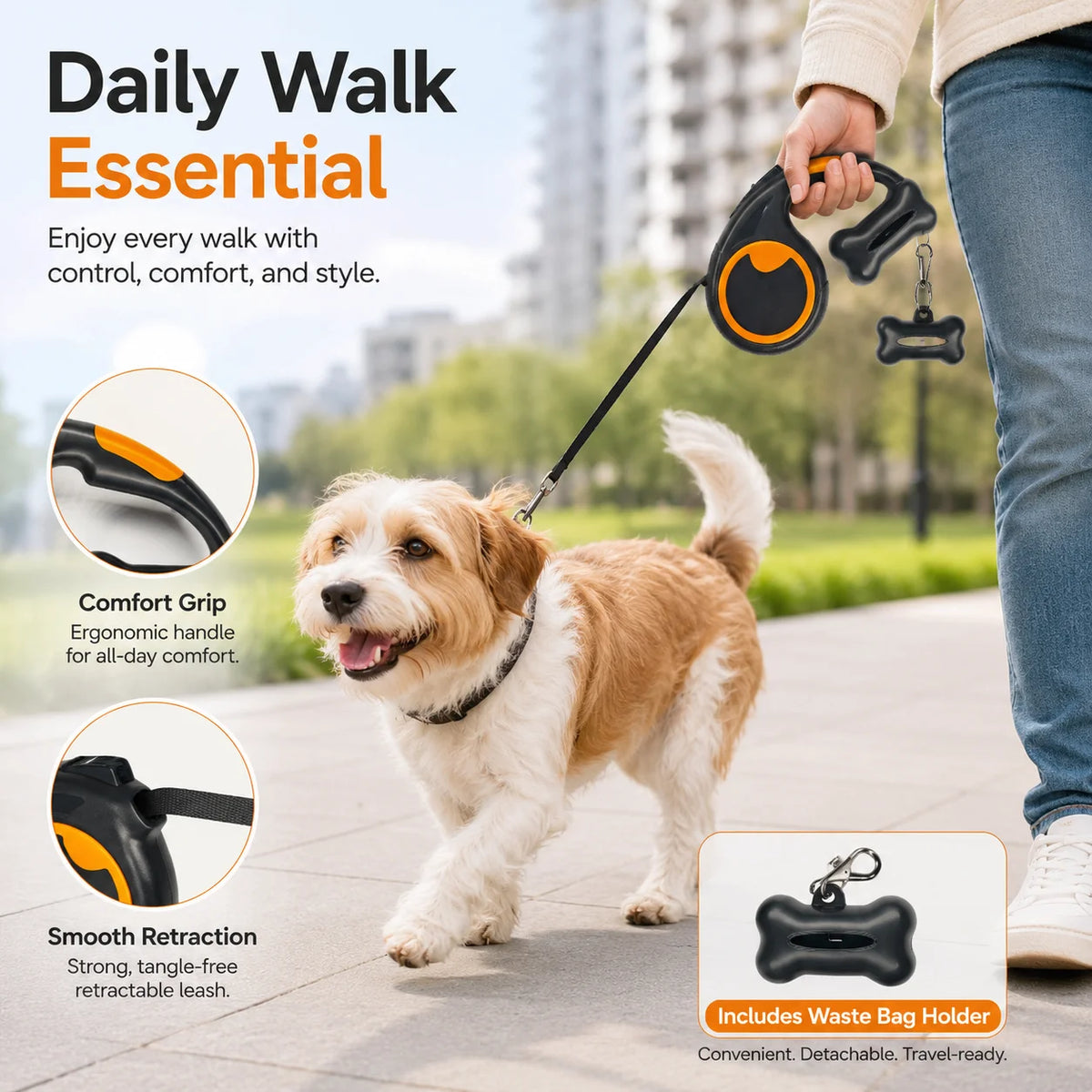 Dog Training Leash, Slip Lead with Stopper Loop, No-Pull Rope Leash for Outdoor Walking