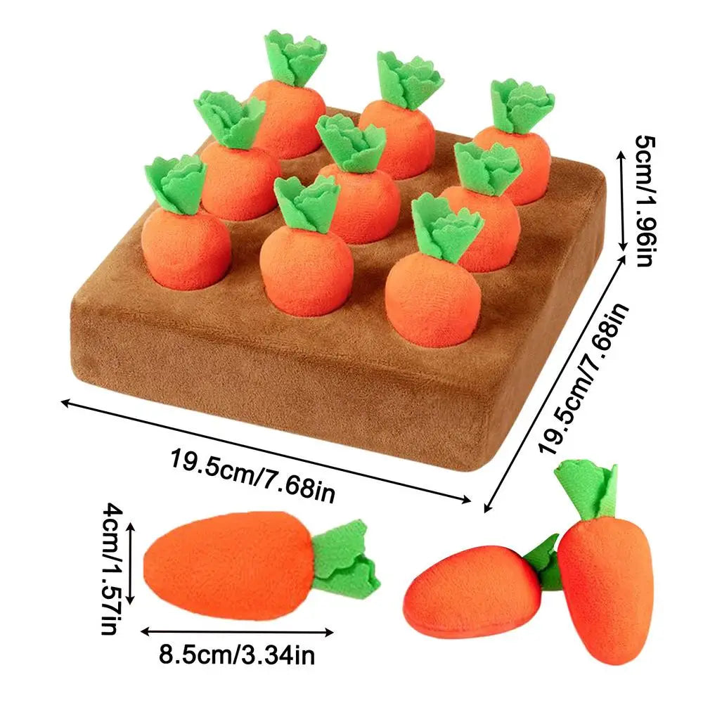 Dog Snuffle Mat Enrichment Interactive Toys Pet Carrot Puzzle Toy Dog Activity Mat for Boredom Relief Foraging Training Feeding