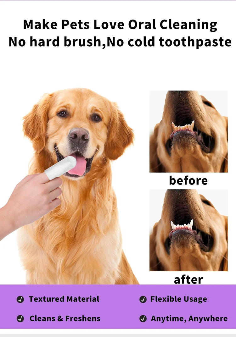 Disposable Pet Finger Cleaning Gloves