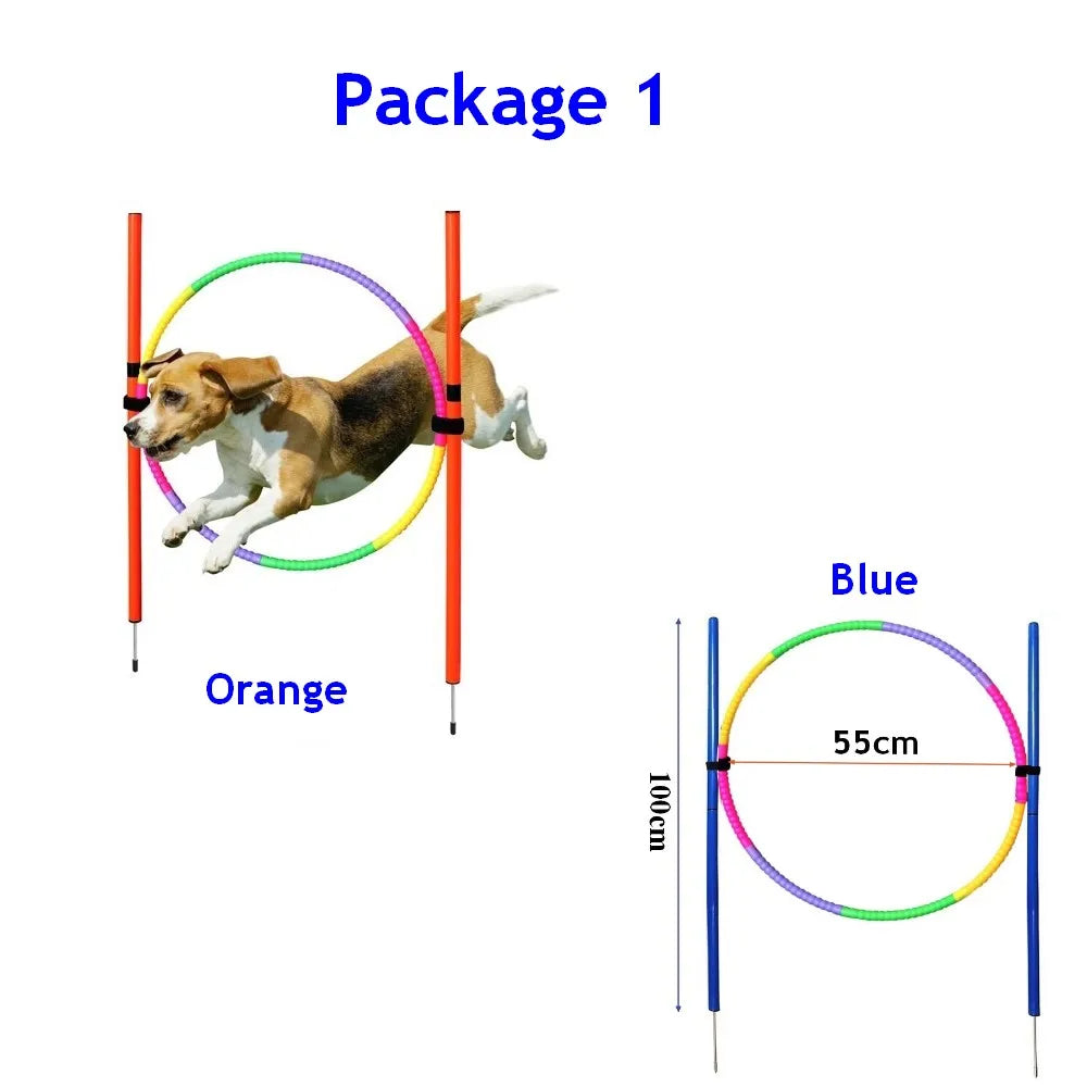 Dog Agility Training Equipment Portable Dog Jumping Tool Outdoor Dogs Running Stake Sports Stakes Pole Pet Agility Equipment Set