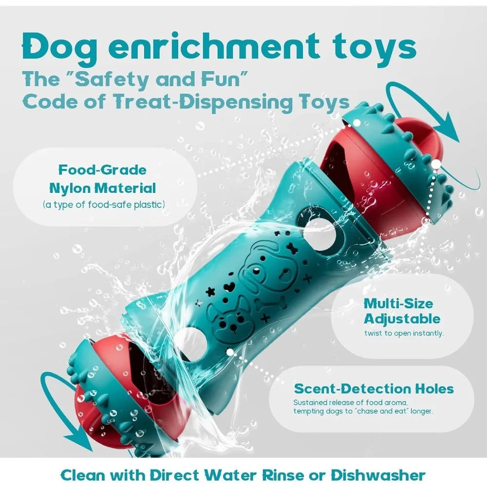 Interactive Dog Toys Adjustable Treat Dispensing Toy To Keep Busy Dog Enrichment for Stimulation Cognitive for Puppy Puzzle Toys
