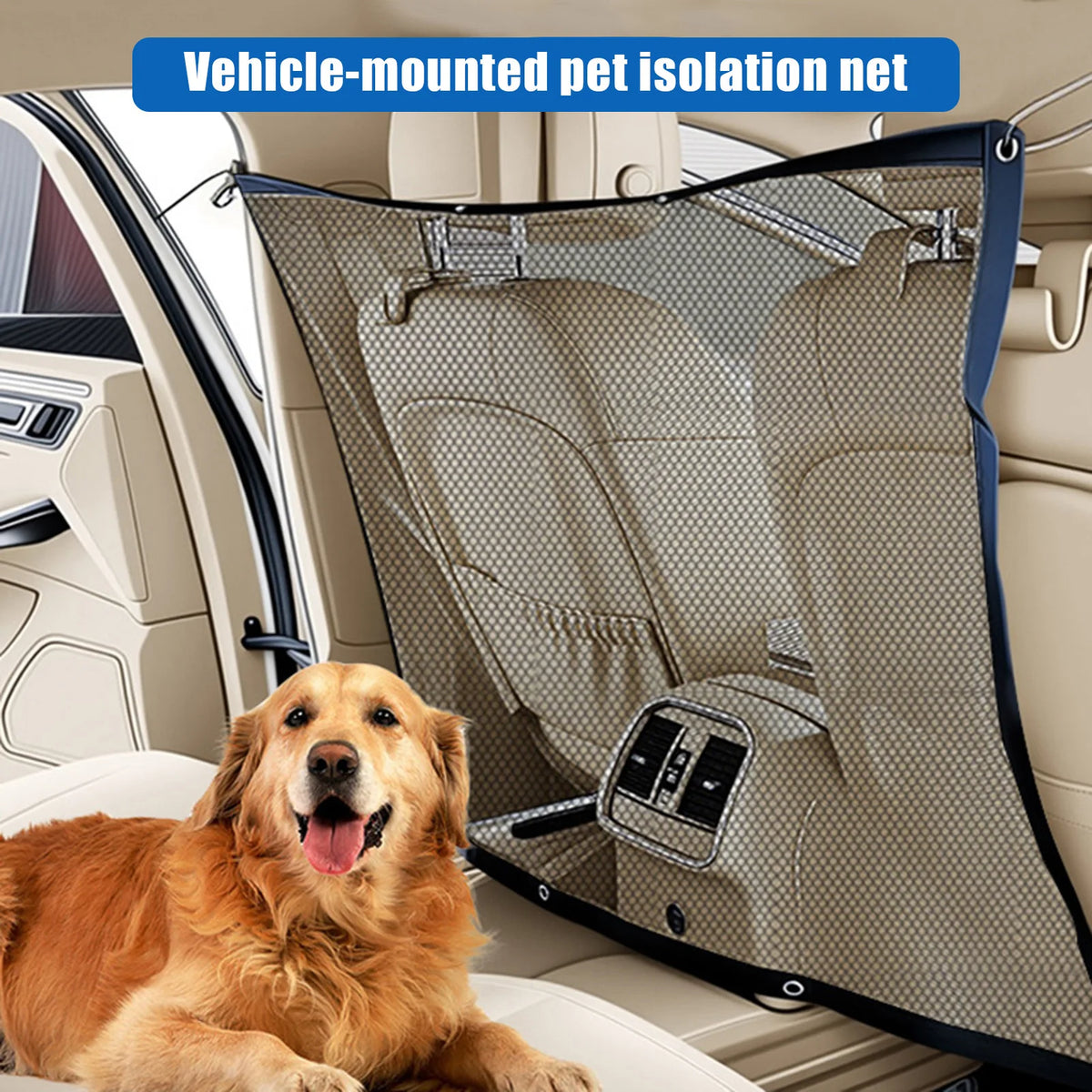 Vehicle Safety Net Divider for Dog Travel
