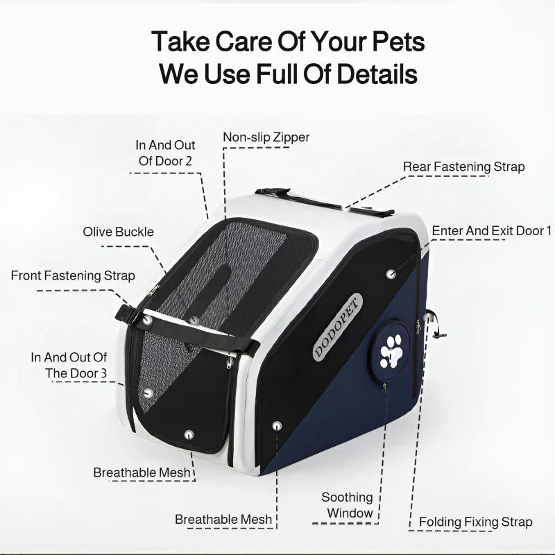 Portable Travel Kennel with Escape-Proof Latch