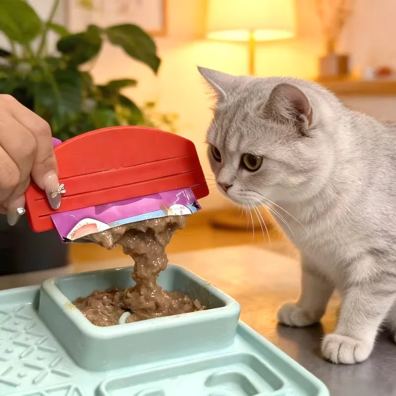 Cat Food Squeezer: Extract & Save Every Bit, Ensures Zero Waste, Perfect for Clean Feeding, Ideal for Food Bags.