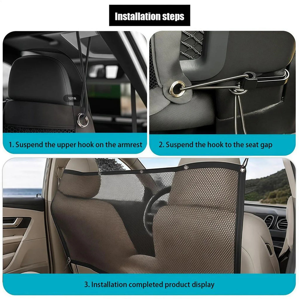 Vehicle Safety Net Divider for Dog Travel