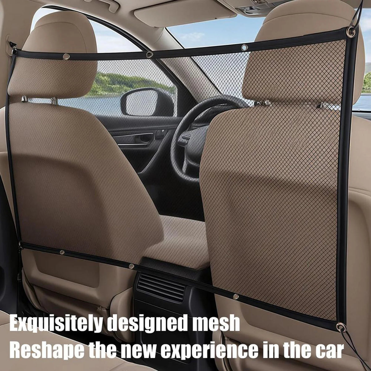 Vehicle Safety Net Divider for Dog Travel