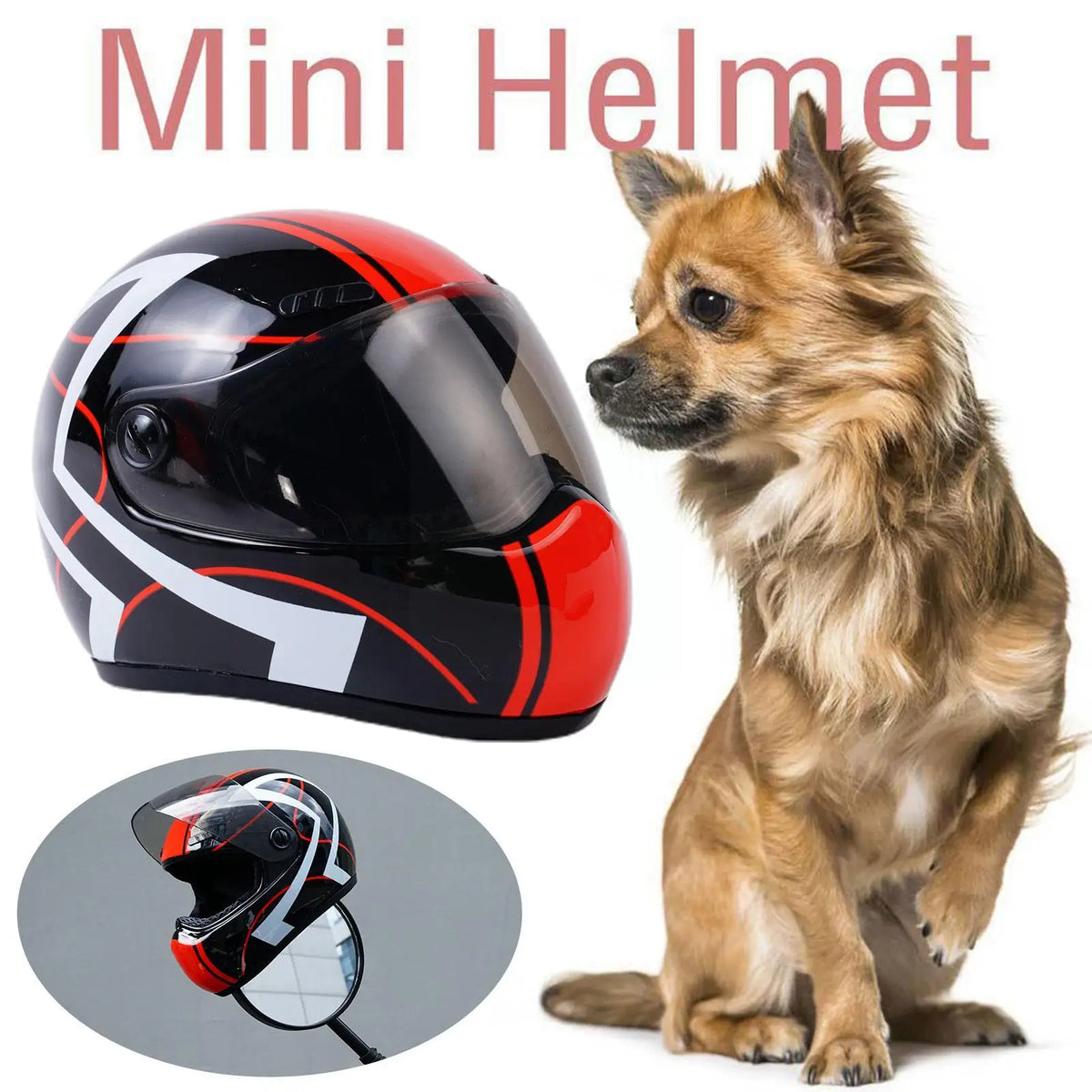 Mini Motorcycle Helmet Costume Prop for Pets
