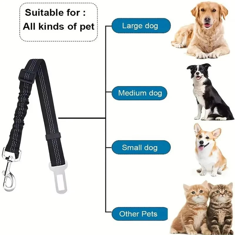 Reflective Adjustable Pet Car Safety Belt