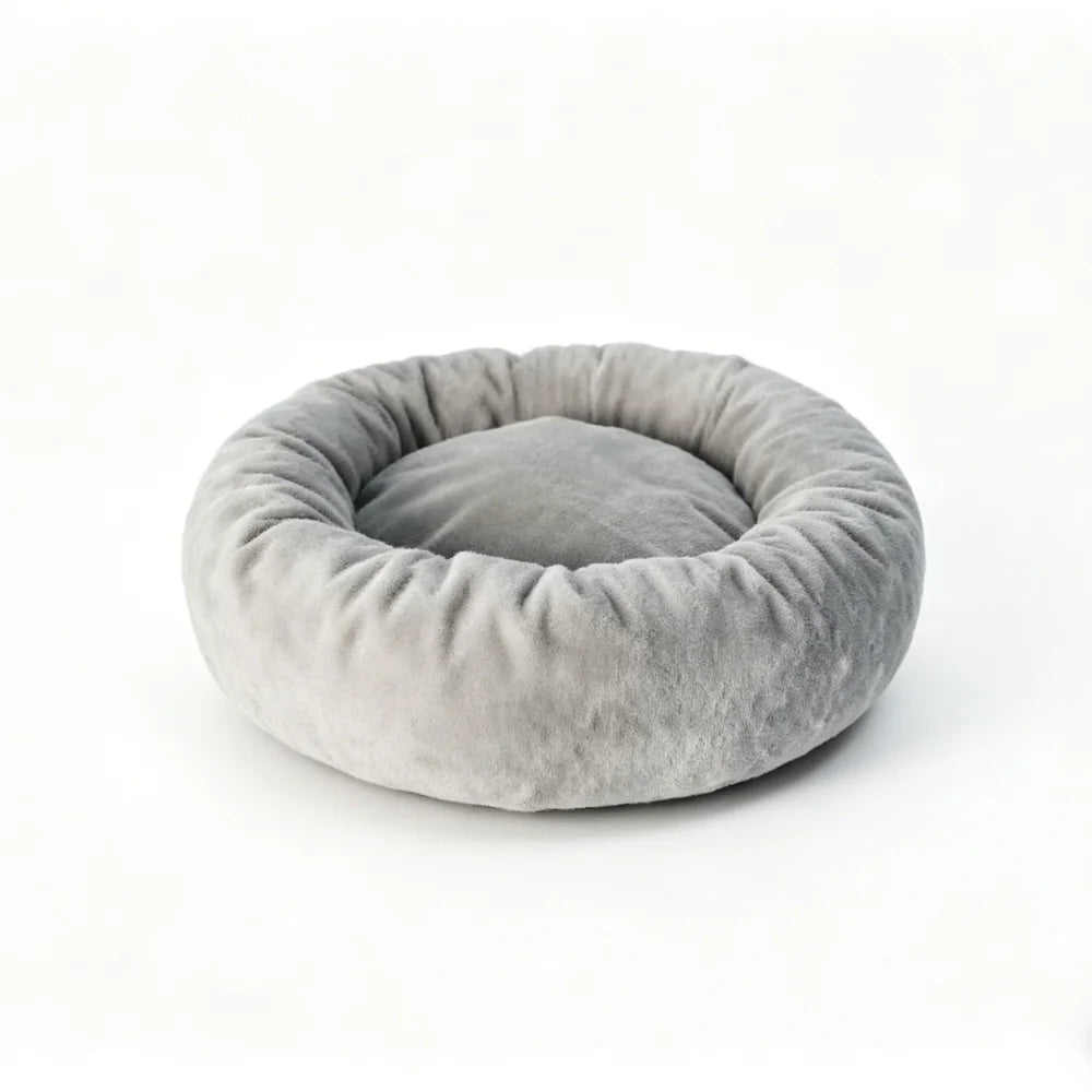 Eco-Friendly Plush Donut Pet Bed