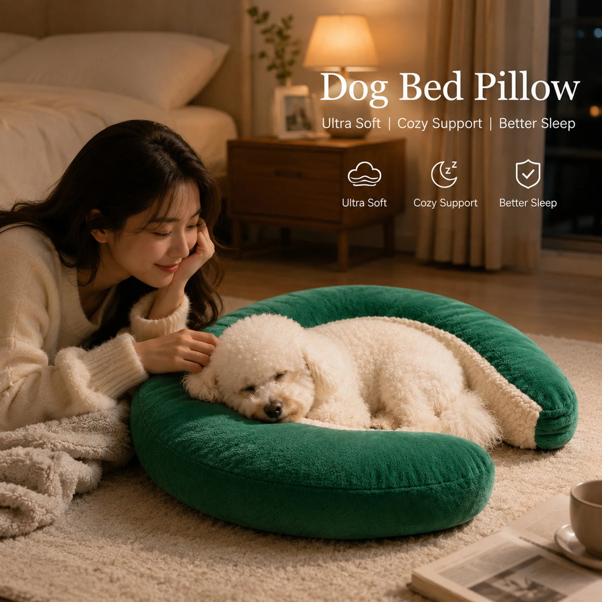 U-Shaped Calming Pet Sleeping Pillow