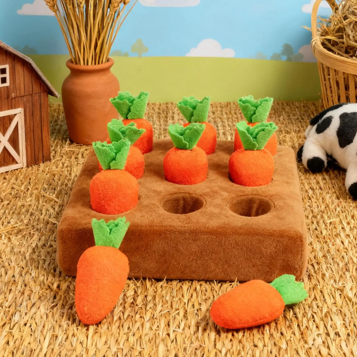 Dog Snuffle Mat Enrichment Interactive Toys Pet Carrot Puzzle Toy Dog Activity Mat for Boredom Relief Foraging Training Feeding