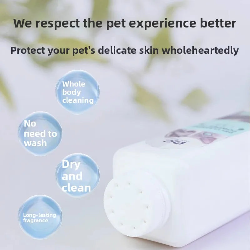 PETCLEAR Waterless Pet Dry Shampoo Powder